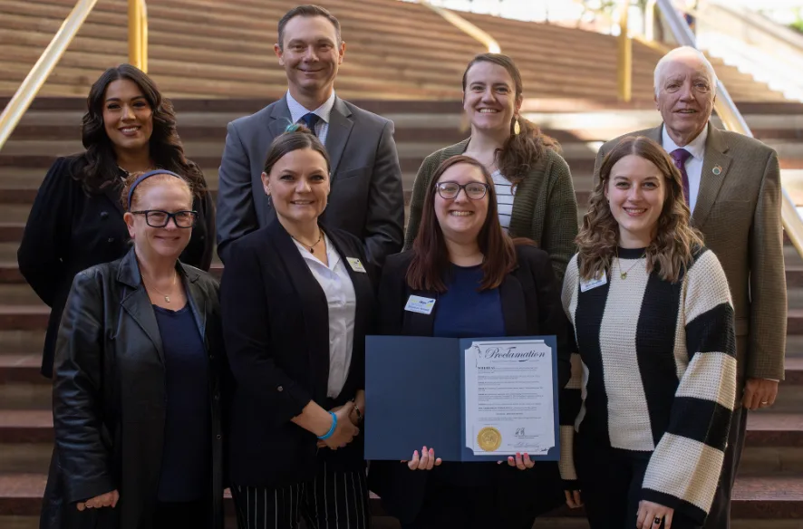 EmberHope Staff and Sedgwick County Commissioners proclaim in National Adoption Day